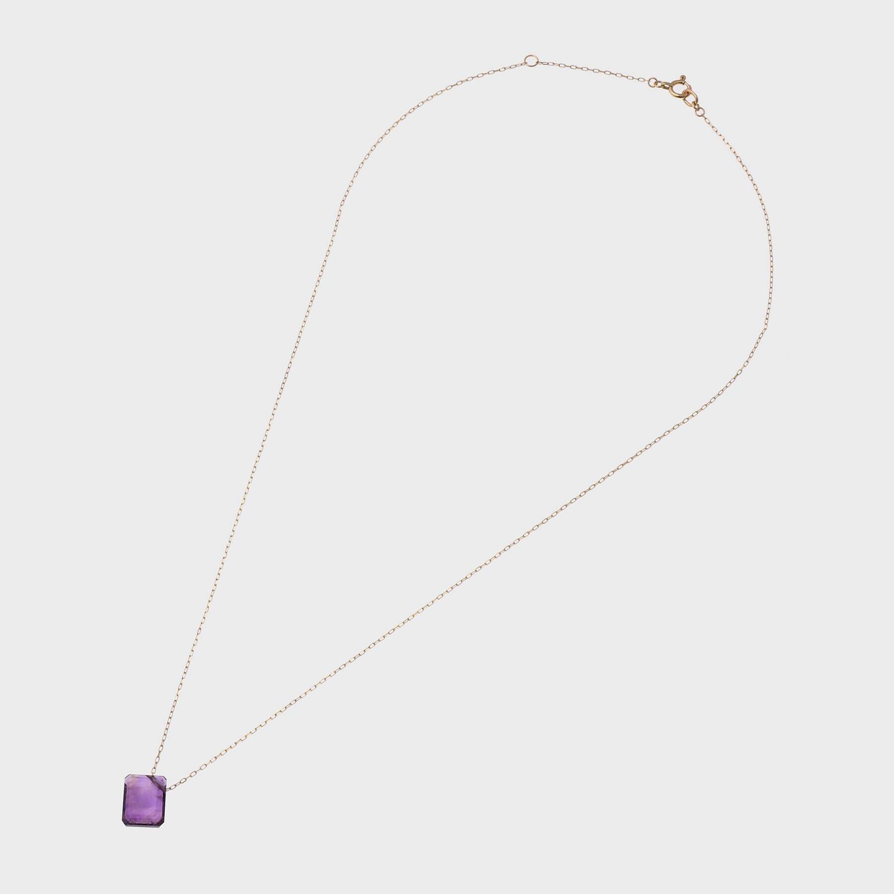 COCOSHNIK「カラーストーン（アメシスト）ティルト　ネックレス」|ネックレス|