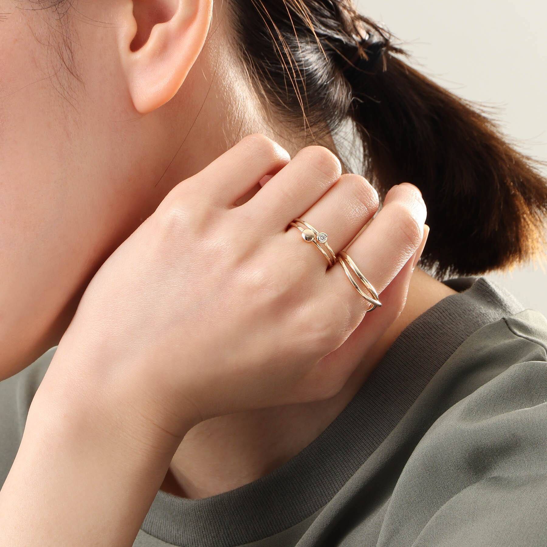 COCOSHNIK「K10ラウンドシェイプ リング」|リング|