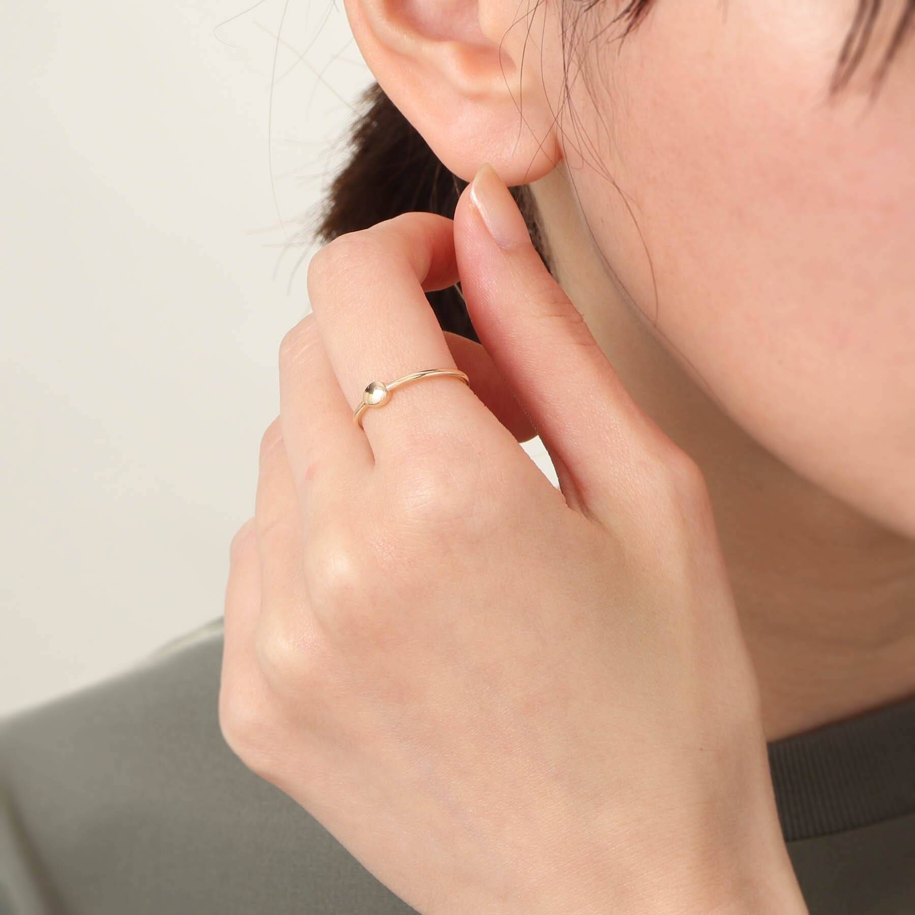 COCOSHNIK「K10ラウンドシェイプ リング」|リング|