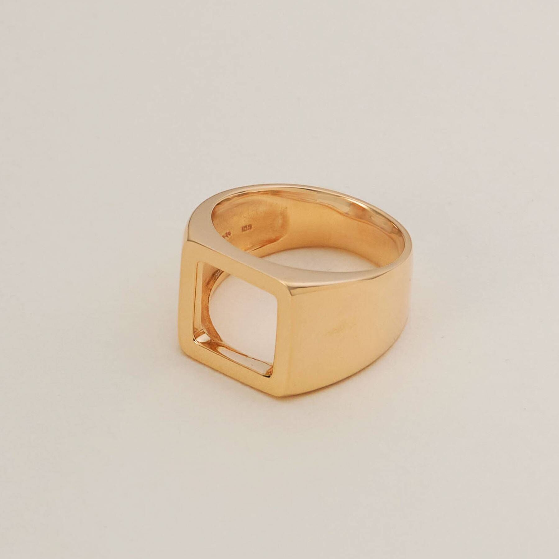 COCOSHNIK「K10オープンシグネット スクエアリング」|リング|