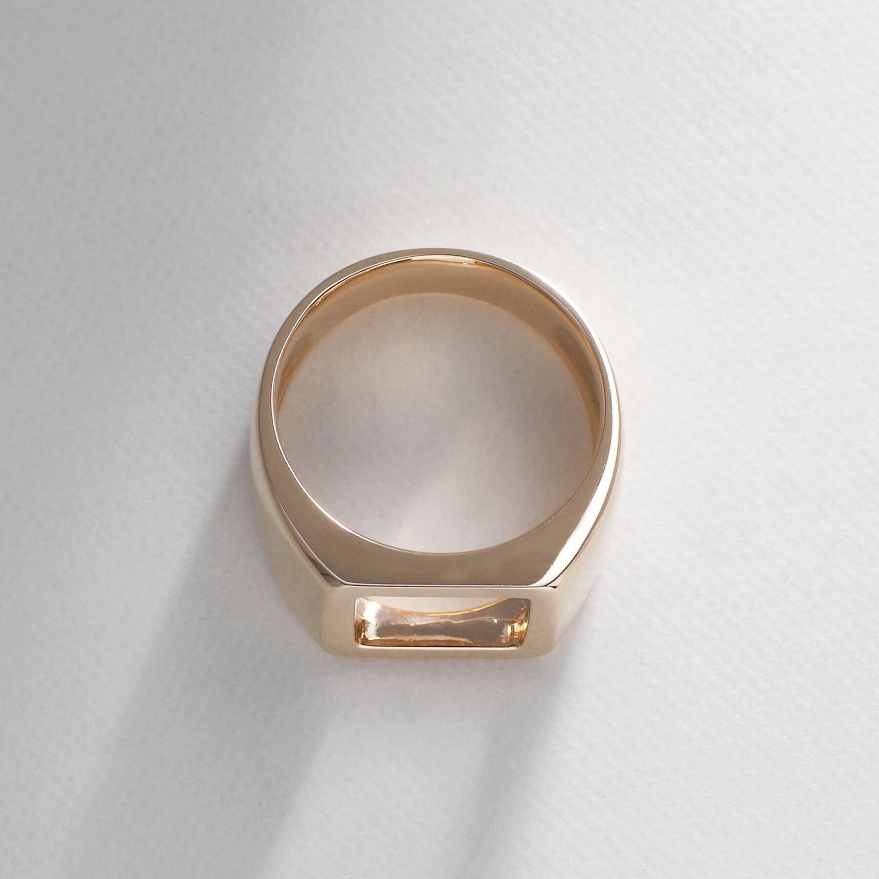 COCOSHNIK「K10オープンシグネット スクエアリング」|リング|