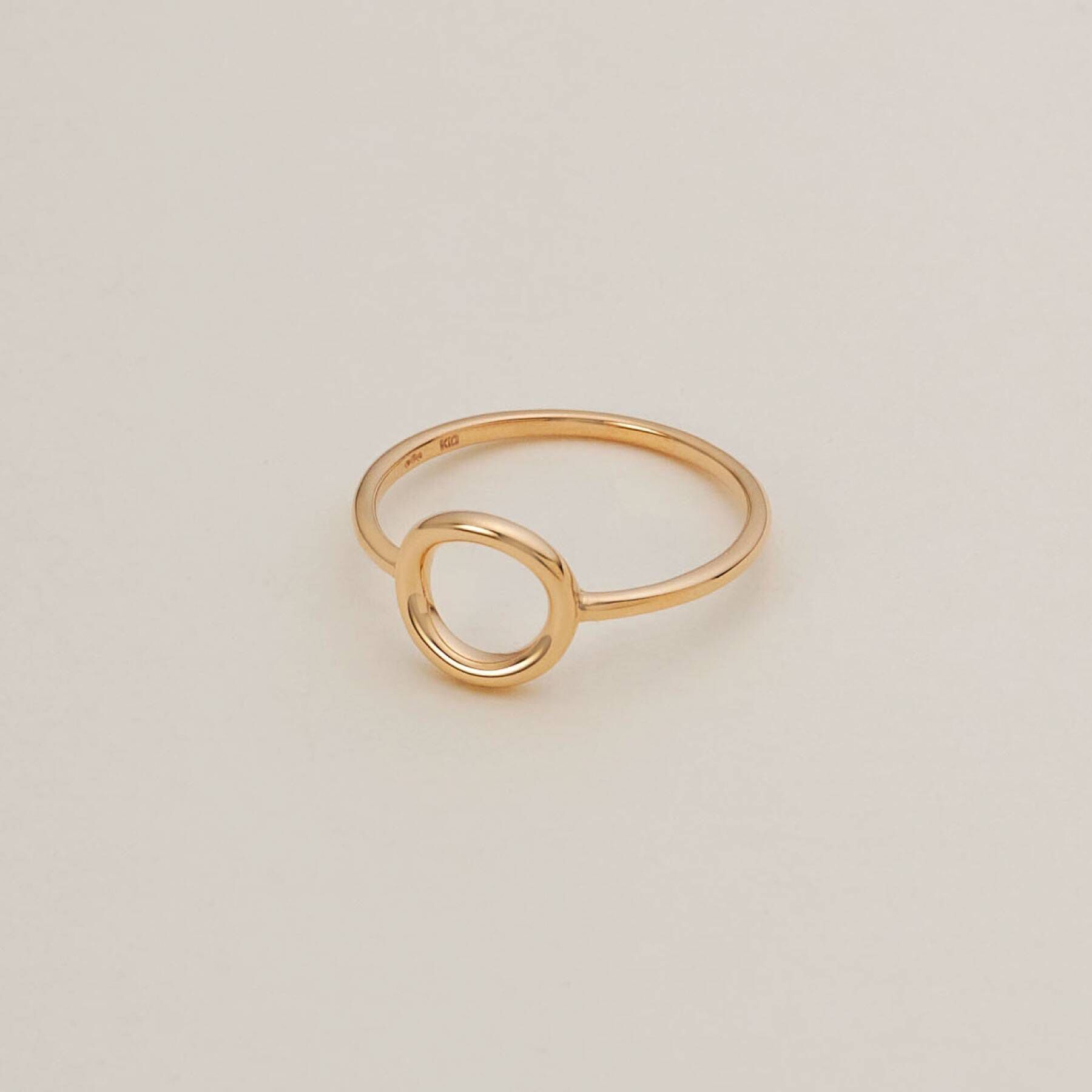 COCOSHNIK「K10ラウンドシェイプ オープンリング」|リング|
