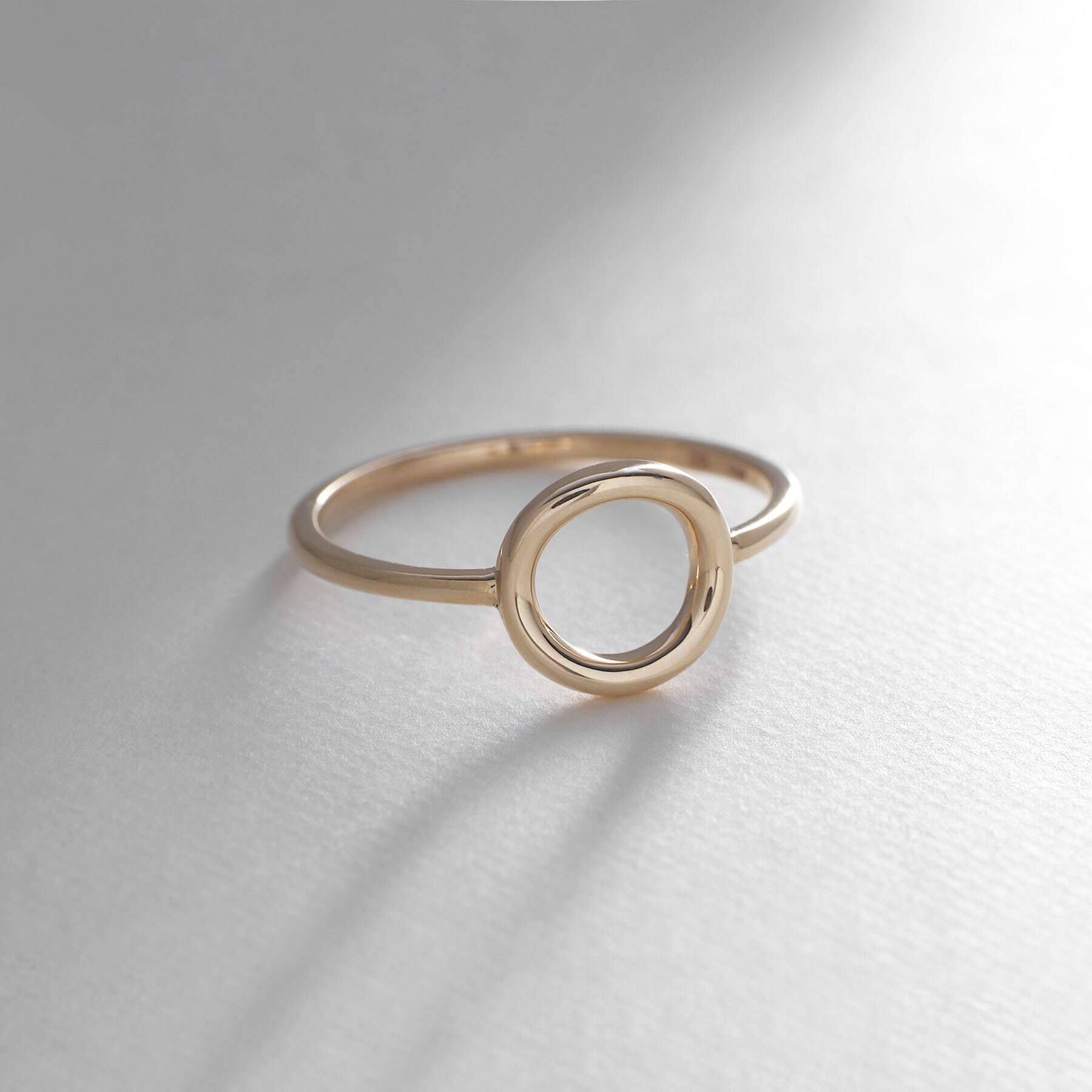 COCOSHNIK「K10ラウンドシェイプ オープンリング」|リング|