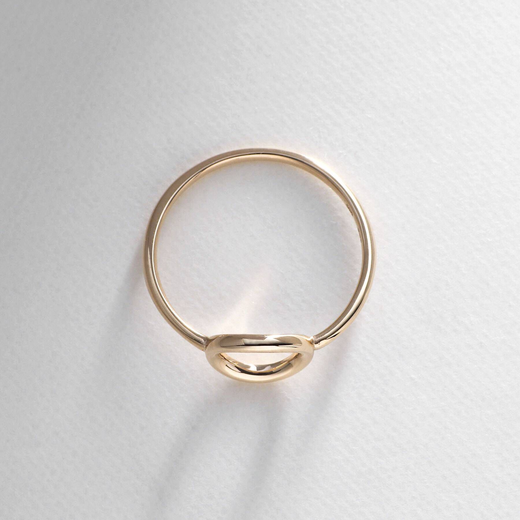 COCOSHNIK「K10ラウンドシェイプ オープンリング」|リング|