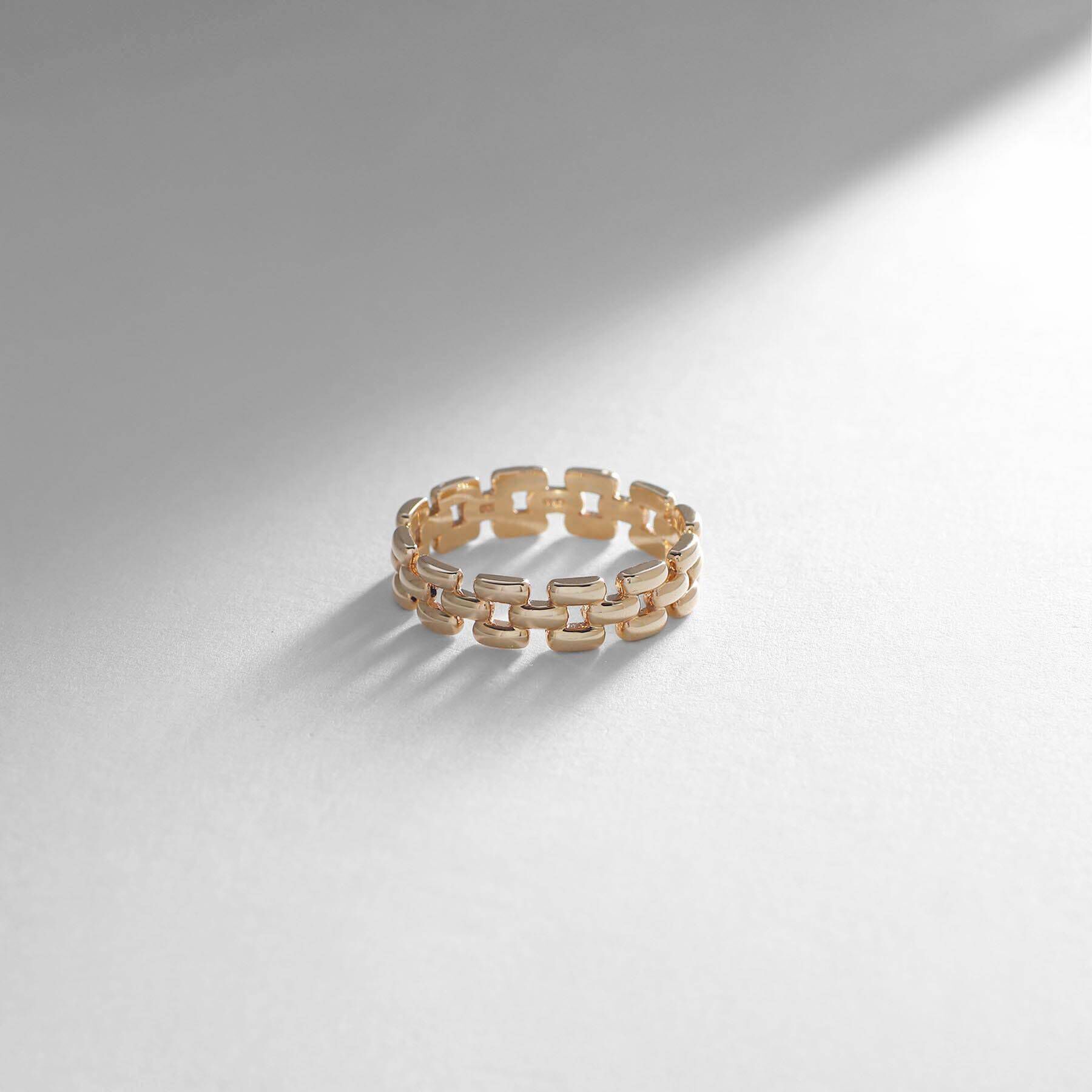 COCOSHNIK「K10ベルトチェーンモチーフ リング」|リング|イエローゴールド(1