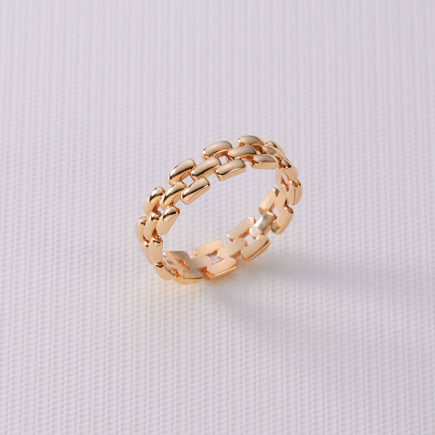 COCOSHNIK「K10ベルトチェーンモチーフ リング」|リング|