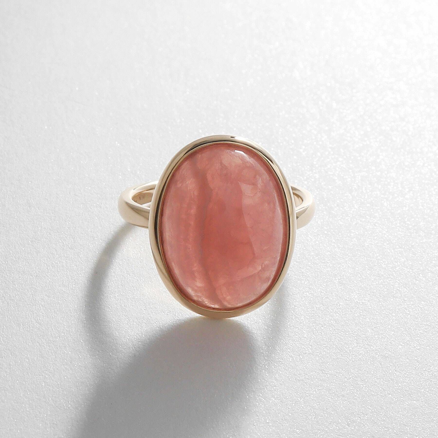 COCOSHNIK「K10ロードクロサイト オーバルカボション リング大」|リング|