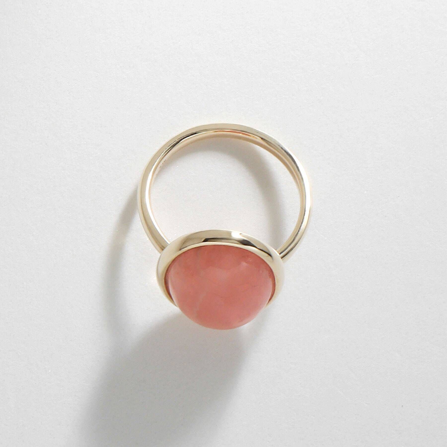 COCOSHNIK「K10ロードクロサイト オーバルカボション リング大」|リング|