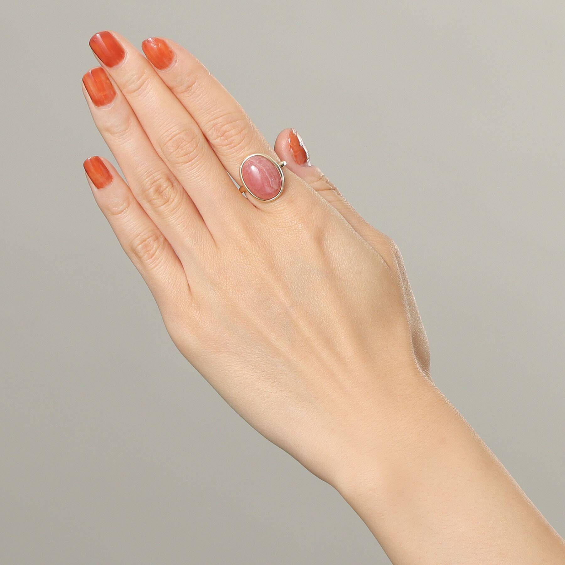 COCOSHNIK「K10ロードクロサイト オーバルカボション リング大」|リング|