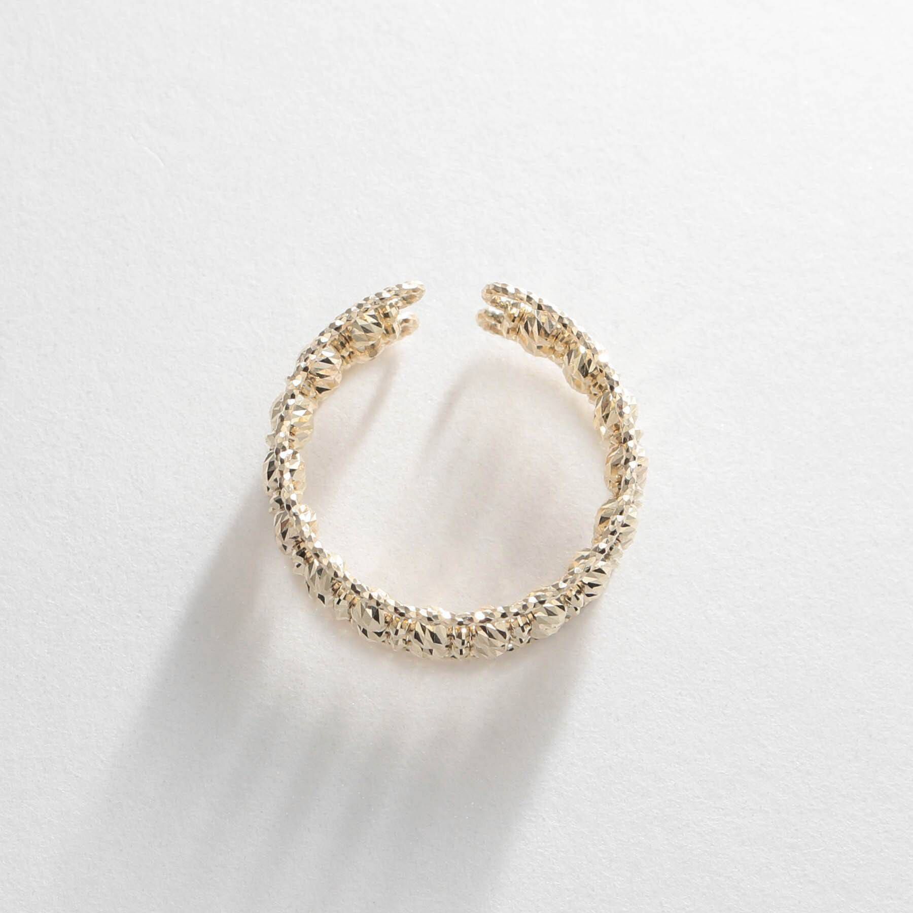 COCOSHNIK「K10ハニーカットビーズ スリットリング」|リング|