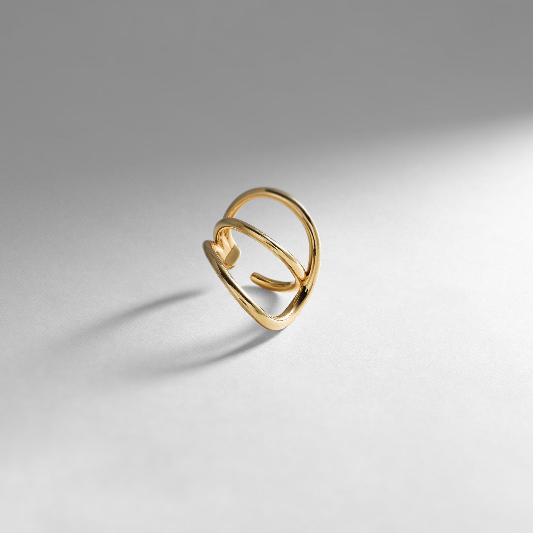 COCOSHNIK ONKITSCH「シルバー リングイヤーカフ ワイドハング GP」|リング|