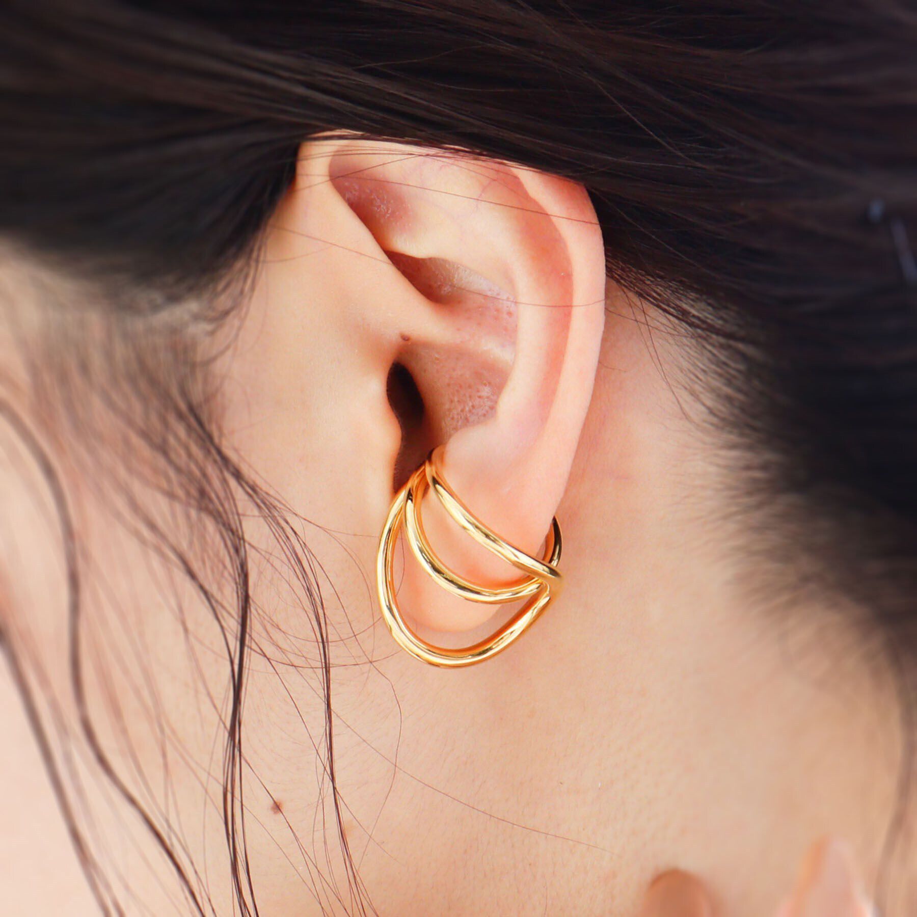 COCOSHNIK ONKITSCH「シルバー リングイヤーカフ ワイドハング GP」|リング|