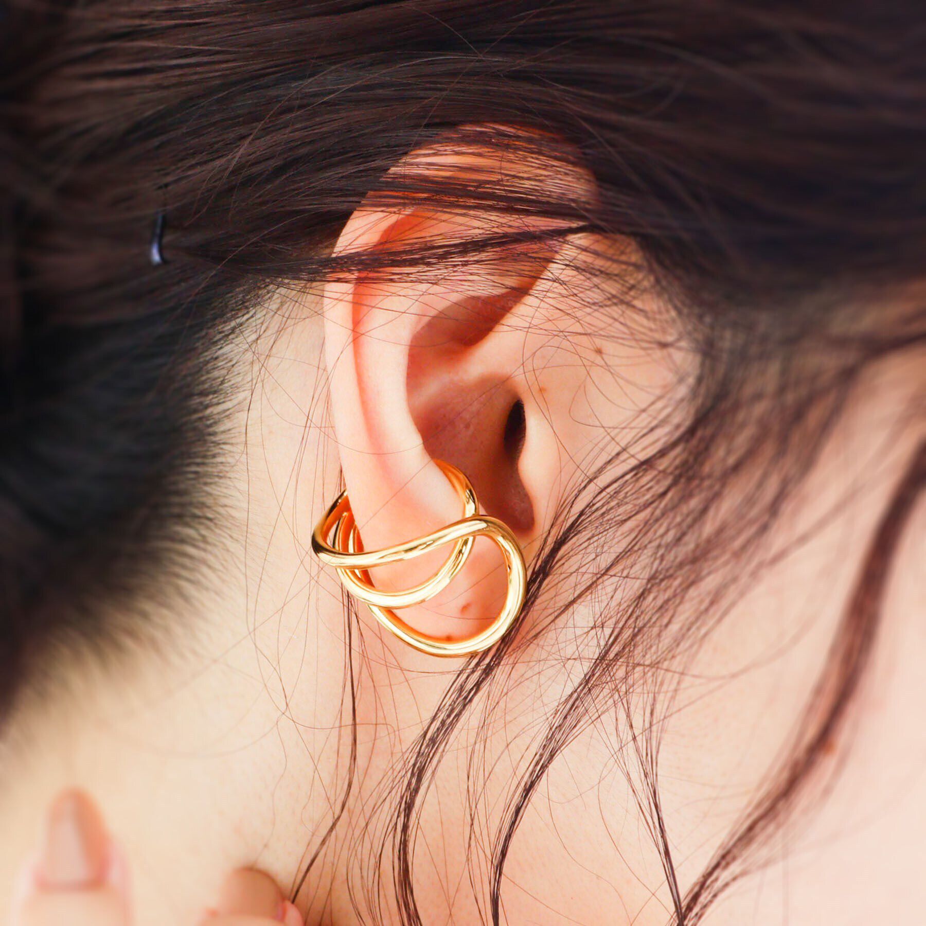 COCOSHNIK ONKITSCH「シルバー リングイヤーカフ ワイドハング GP」|リング|