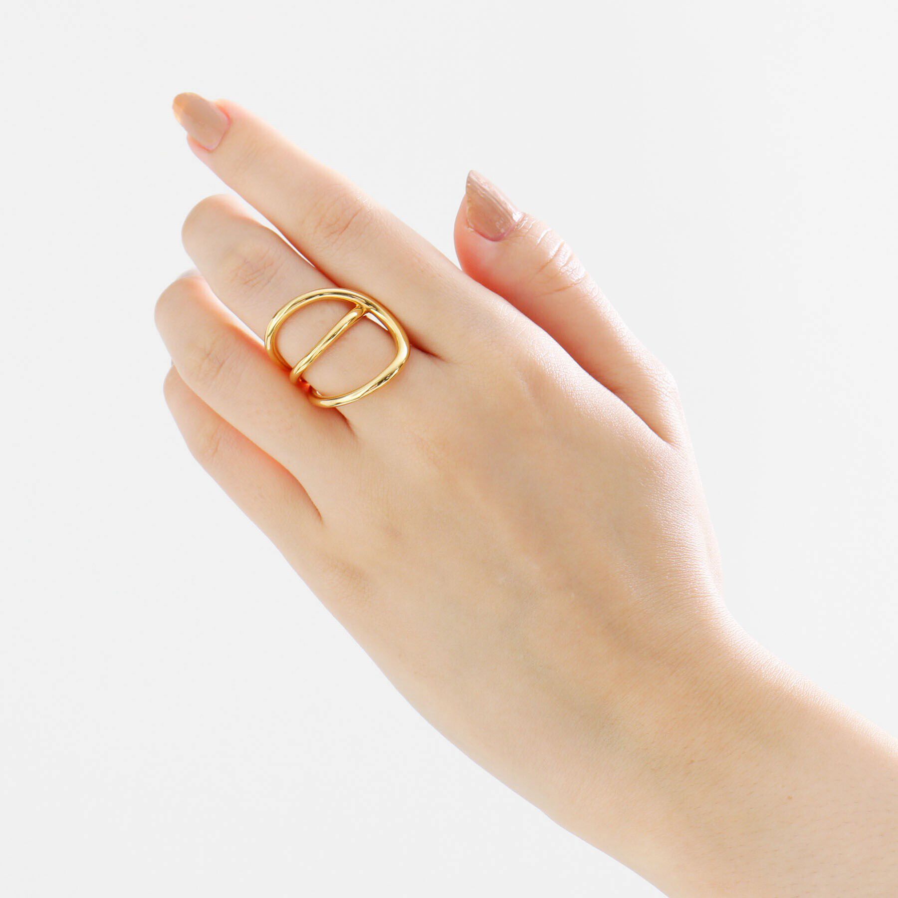 COCOSHNIK ONKITSCH「シルバー リングイヤーカフ ワイドハング GP」|リング|