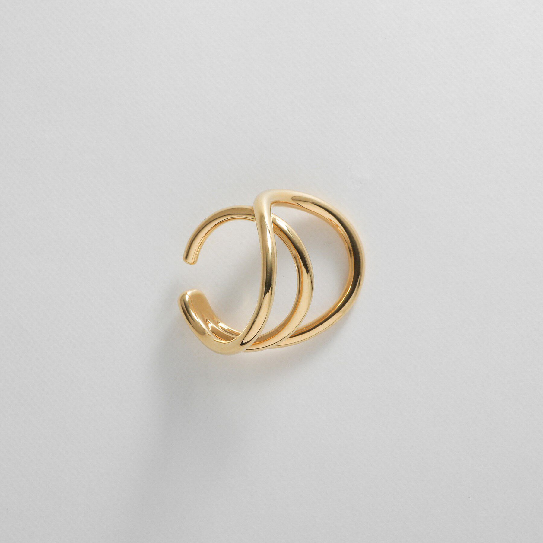 COCOSHNIK ONKITSCH「シルバー リングイヤーカフ ワイドハング GP」|リング|