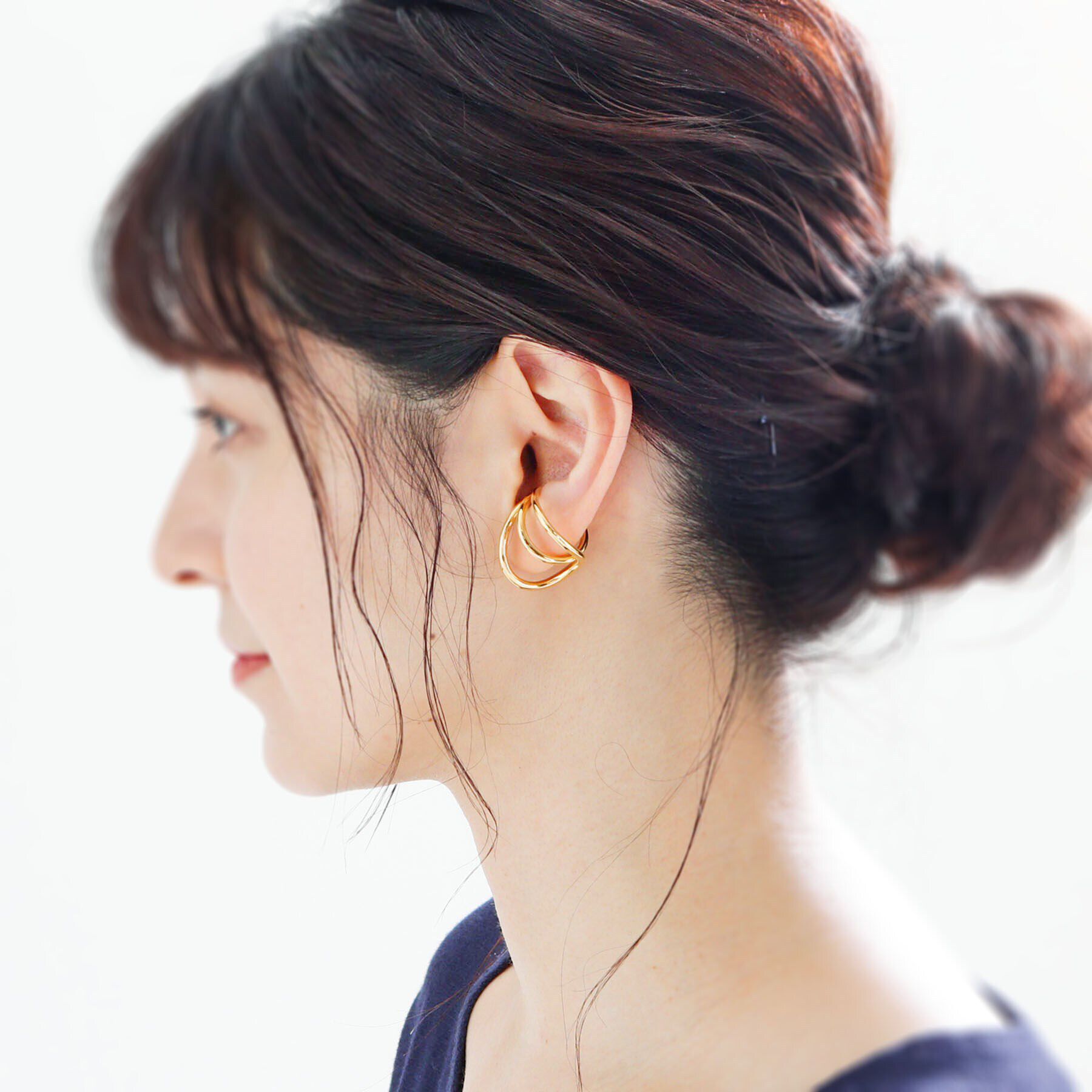 COCOSHNIK ONKITSCH「シルバー リングイヤーカフ ワイドハング GP」|リング|