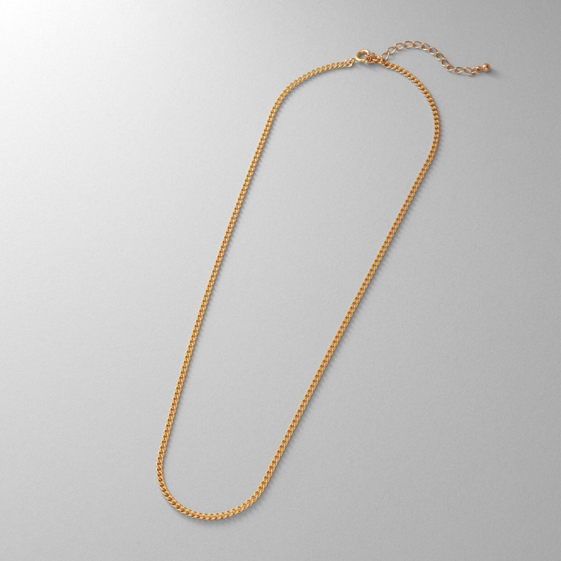 COCOSHNIK ONKITSCH「シルバー デザインチェーン カーブネックレス GP」|ネックレス|