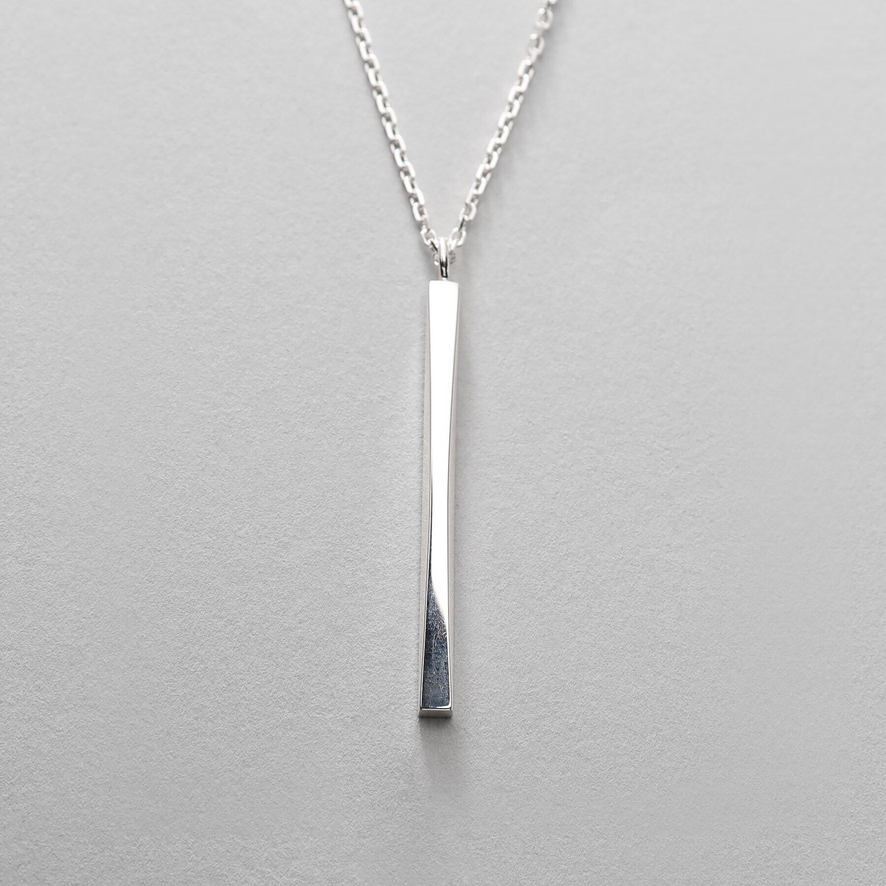 COCOSHNIK ONKITSCH「シルバー スロープカットバーネックレス」|ネックレス|