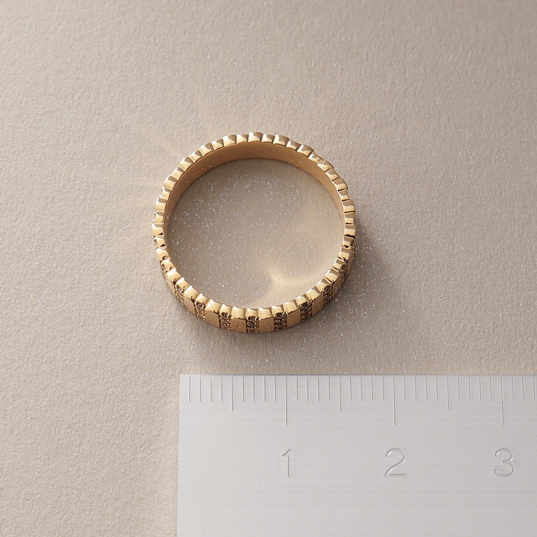 COCOSHNIK「K18ダイヤモンド ストライプ リング」|リング|