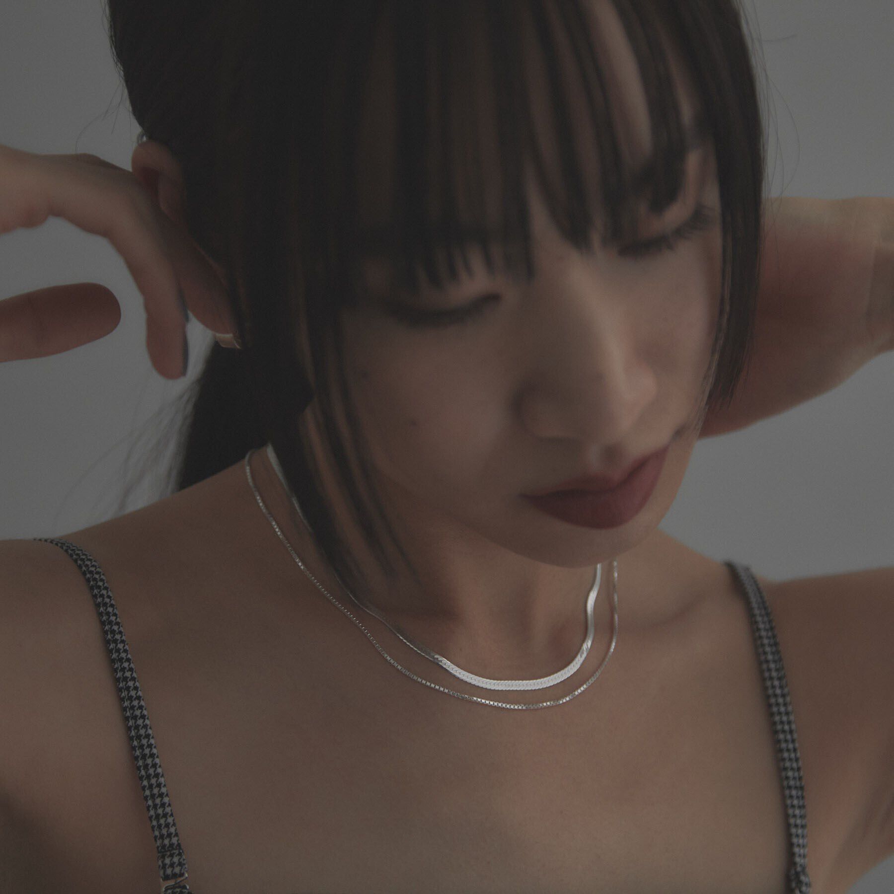 COCOSHNIK ONKITSCH「シルバー コンビネーションチェーン フラットスネーク ベネチアンネックレス」|ネックレス|