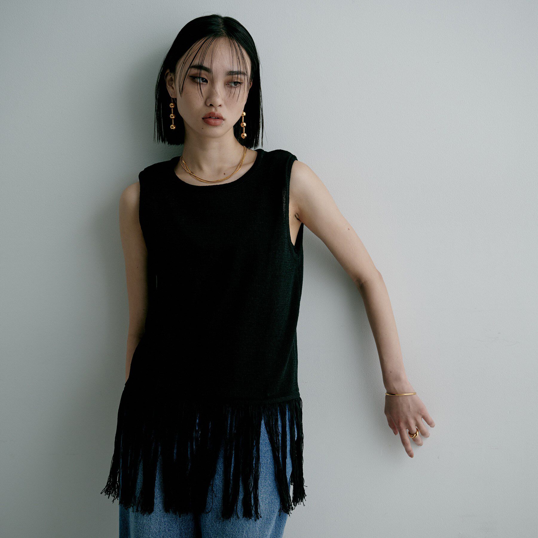 COCOSHNIK ONKITSCH「シルバー コンビネーションチェーン フラットスネーク マリン ボールネックレスGP」|ネックレス|