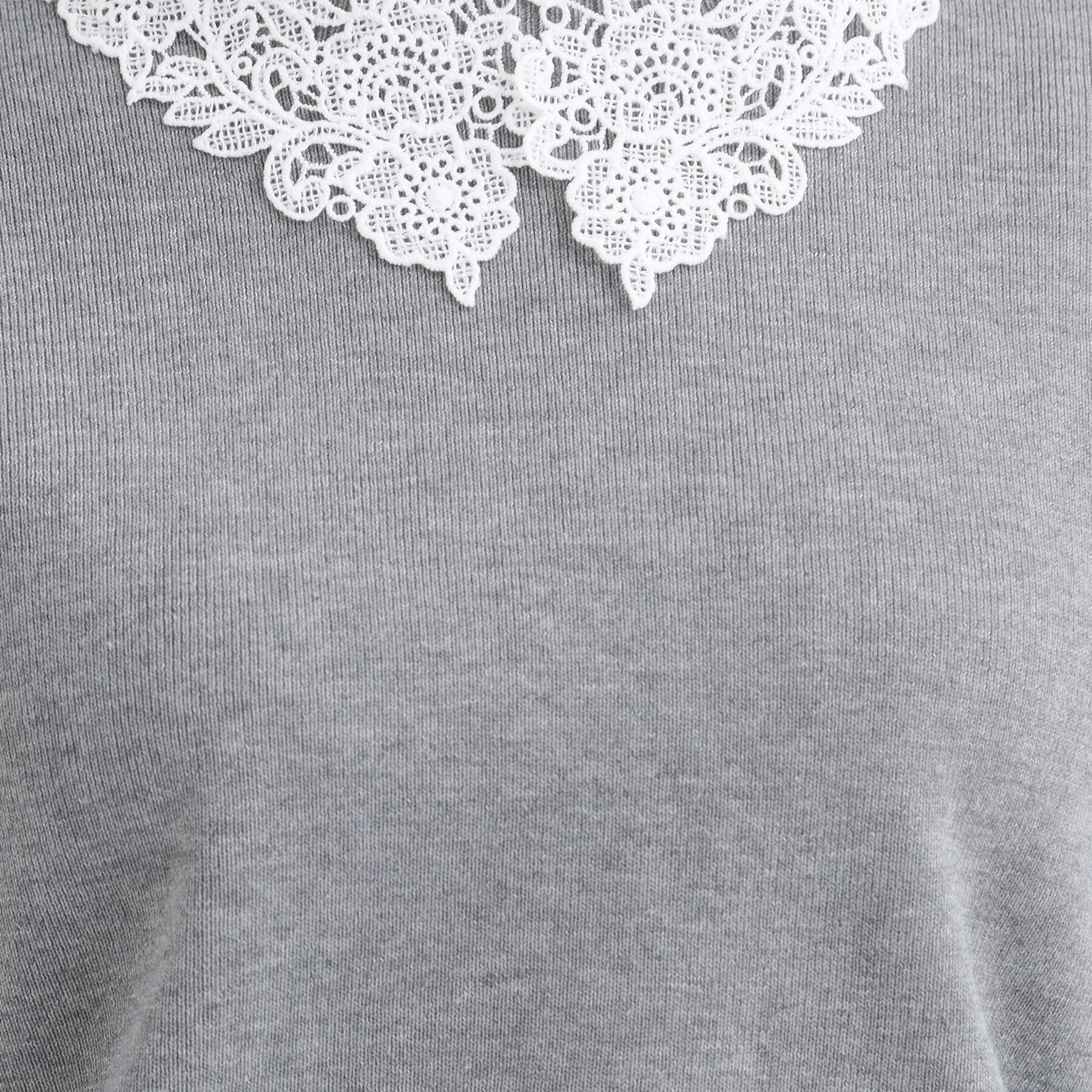 SHOO･LA･RUE「【襟取り外し可/S-LL】上品見え レース襟ニット」|ニット・セーター|