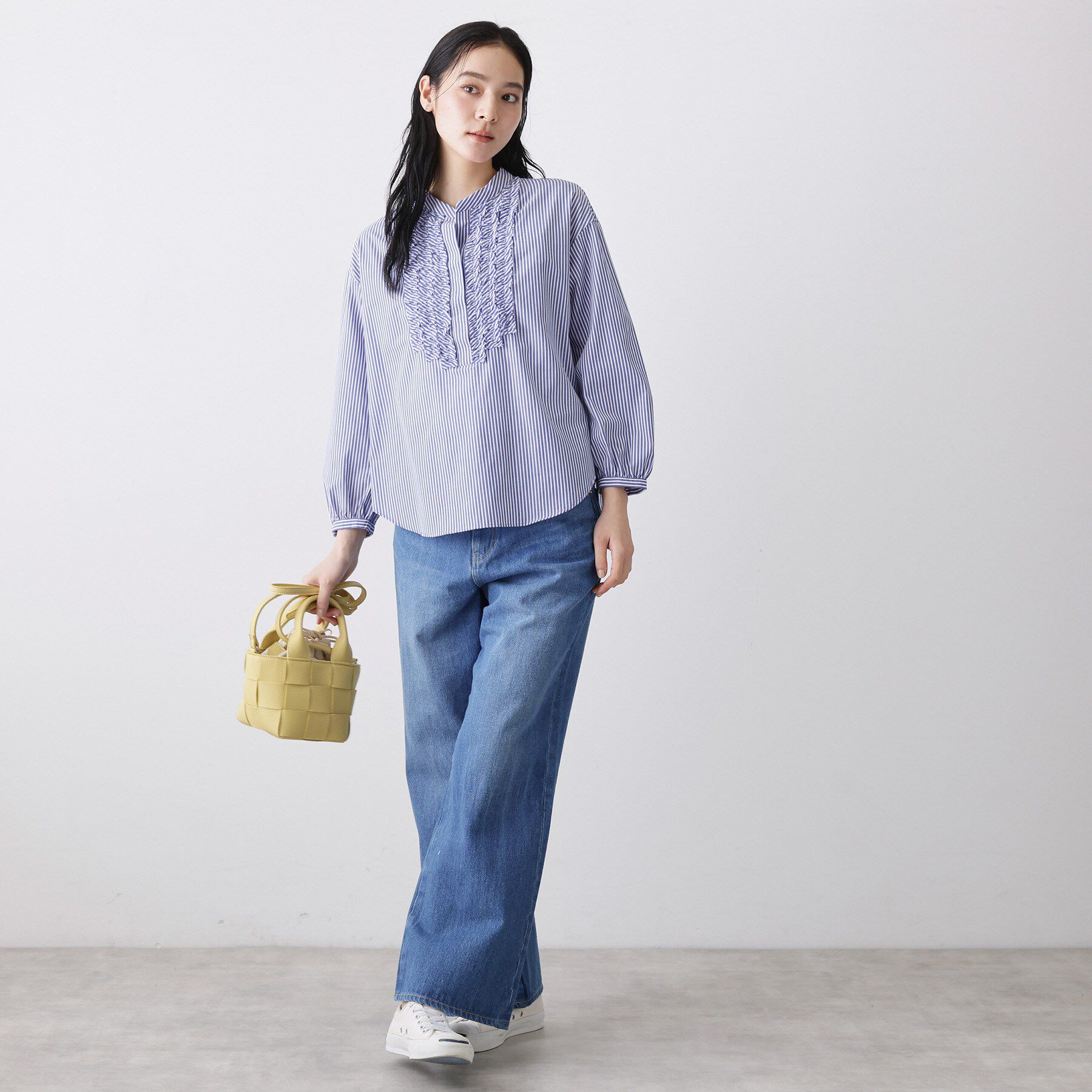 Dessin「【着映え/洗える】フロントフリルブラウス」|シャツ・ブラウス|