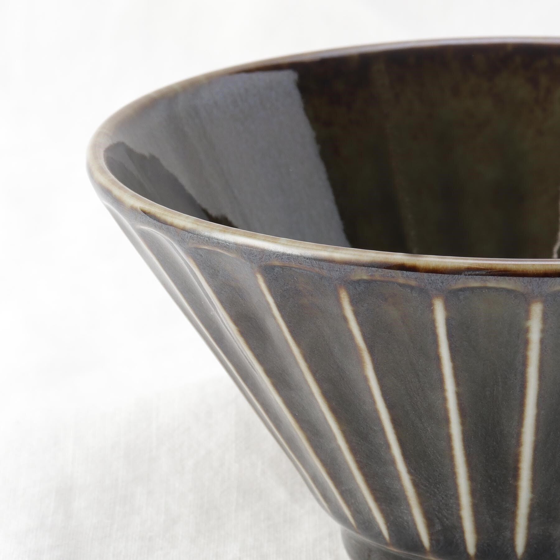 212 KITCHEN STORE「しのぎ反りどんぶり S 織部」|食器・キッチングッズ|