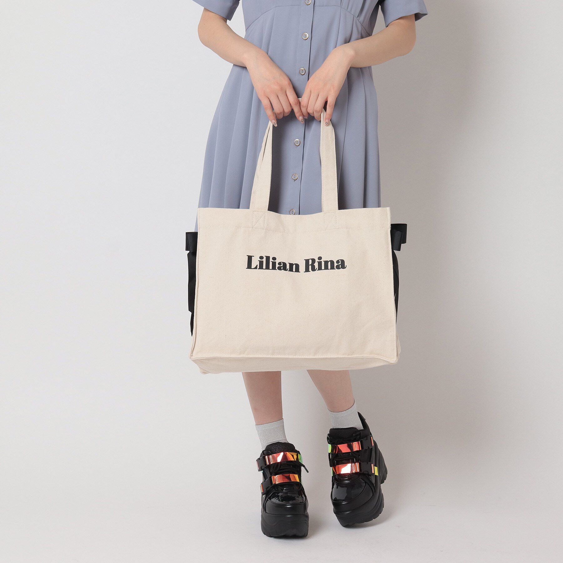 Ober Tashe「【新生活・新学期】推しカラーが選べる！&ldquo;痛バ&rdquo;にもなるサイドリボントート」|トートバッグ|