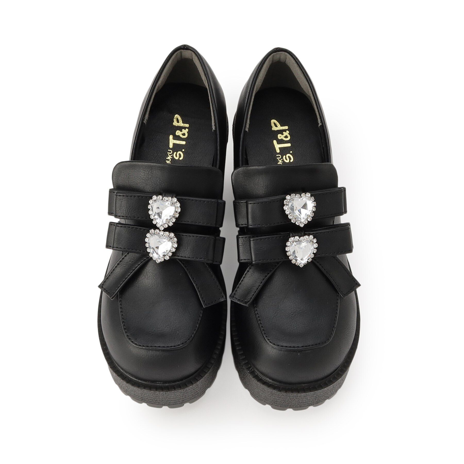 csT&P「ビジューハート付ダブルリボン厚底パンプス」|パンプス|