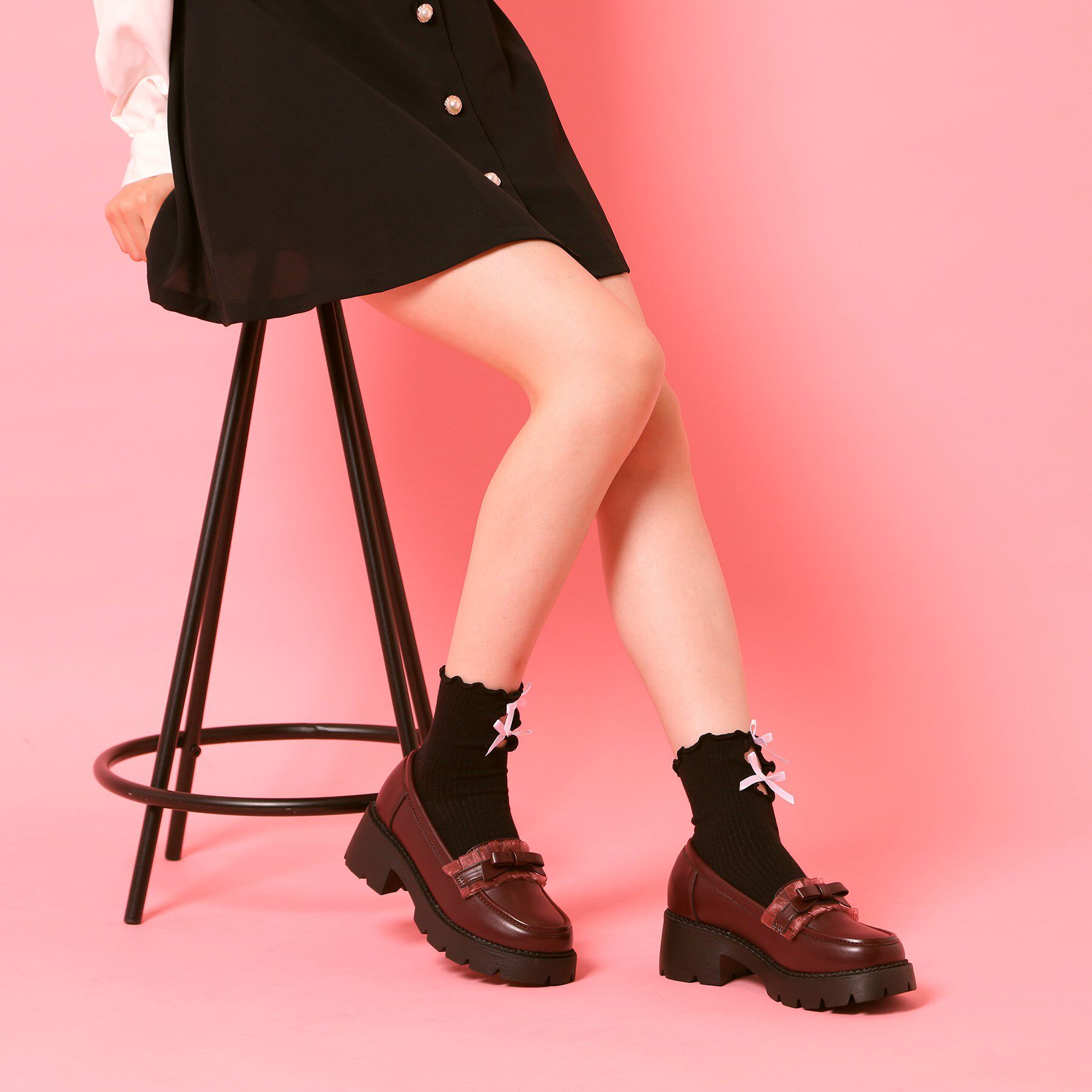 csT&P「フリル付きリボンローファー」|パンプス|