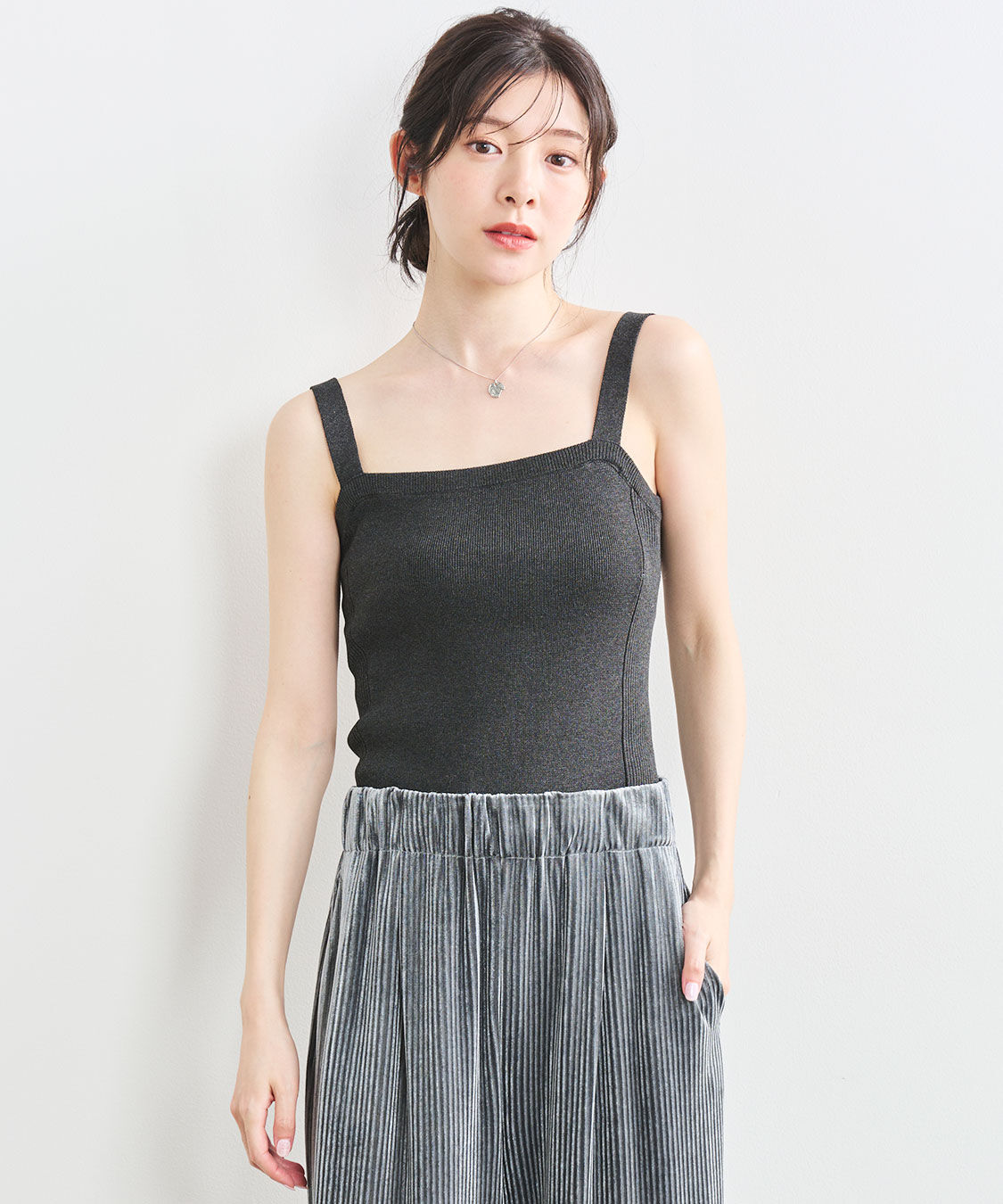 COCO DEAL「前後2WAYボタン付きニットタンク」|ニット・セーター|