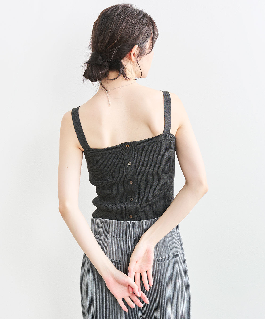 COCO DEAL「前後2WAYボタン付きニットタンク」|ニット・セーター|