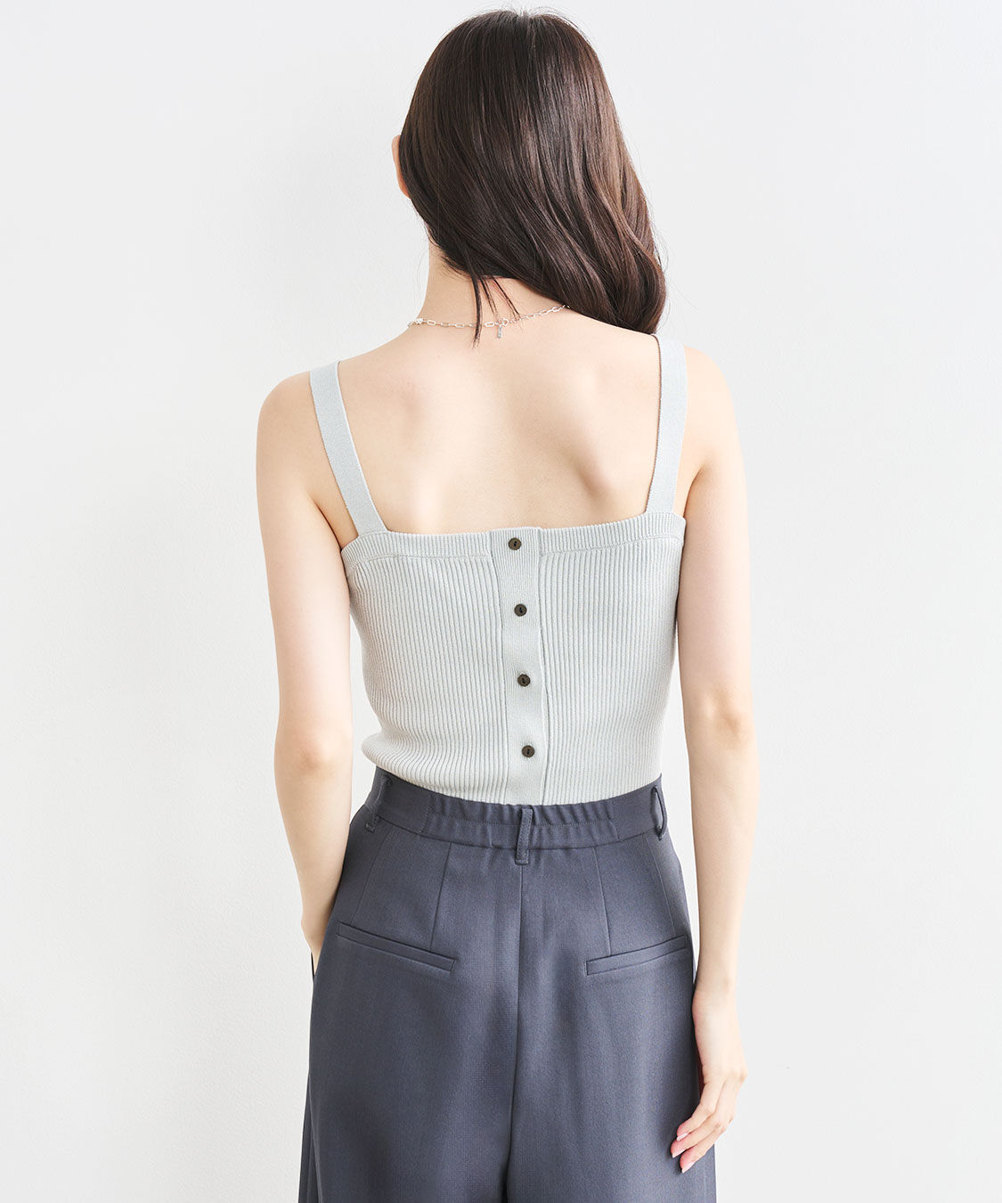 COCO DEAL「前後2WAYボタン付きニットタンク」|ニット・セーター|