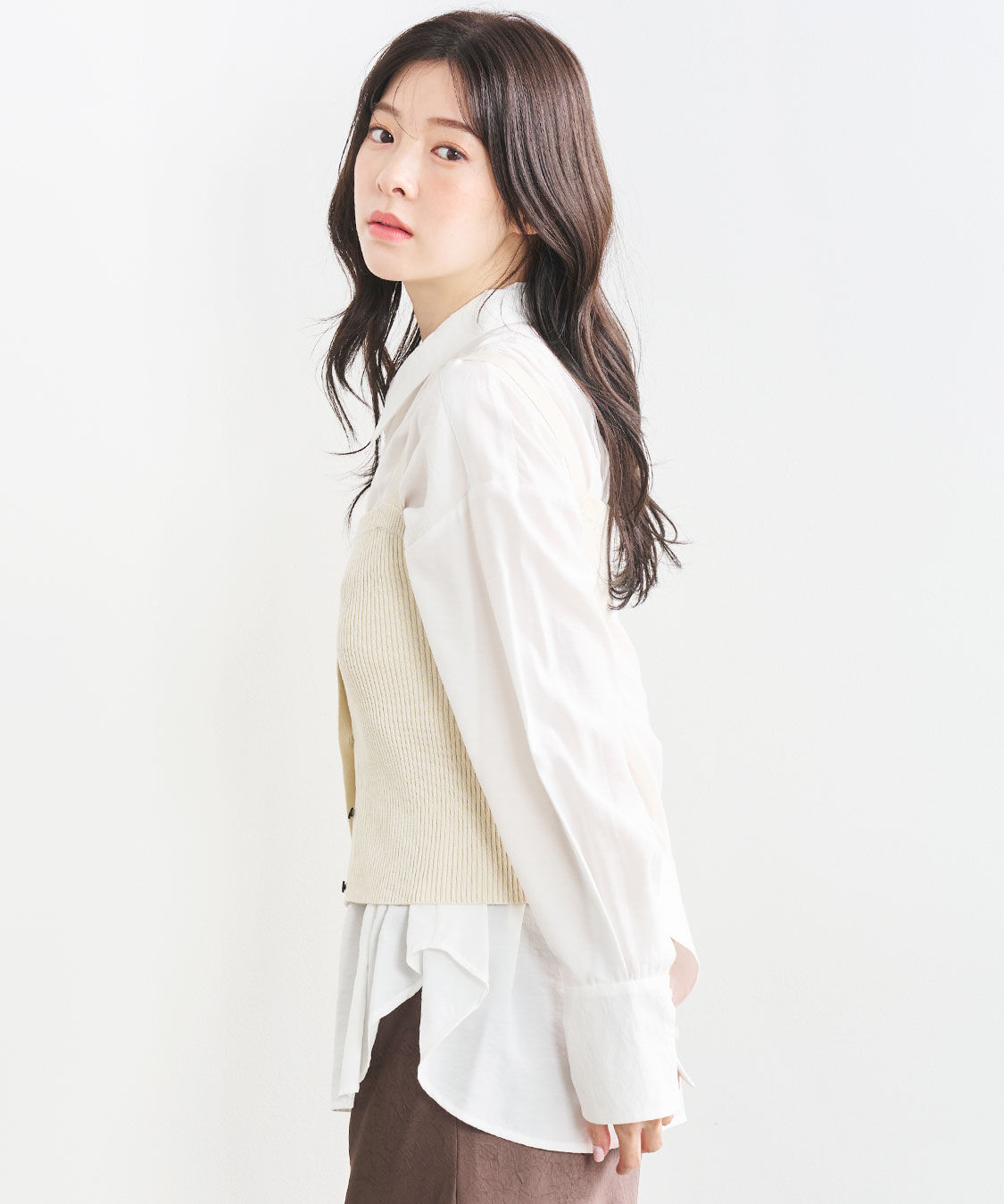 COCO DEAL「前後2WAYボタン付きニットタンク」|ニット・セーター|