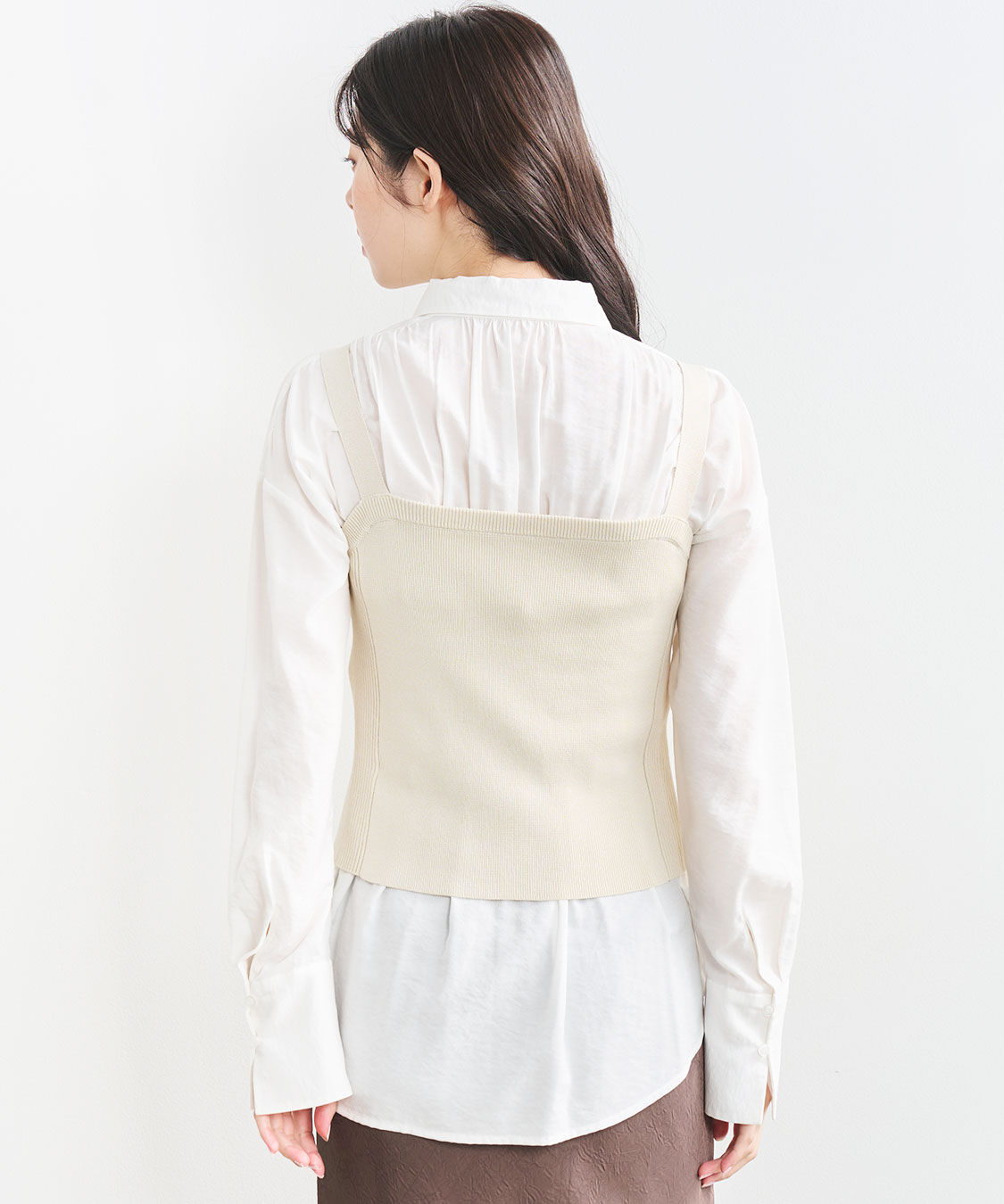 COCO DEAL「前後2WAYボタン付きニットタンク」|ニット・セーター|