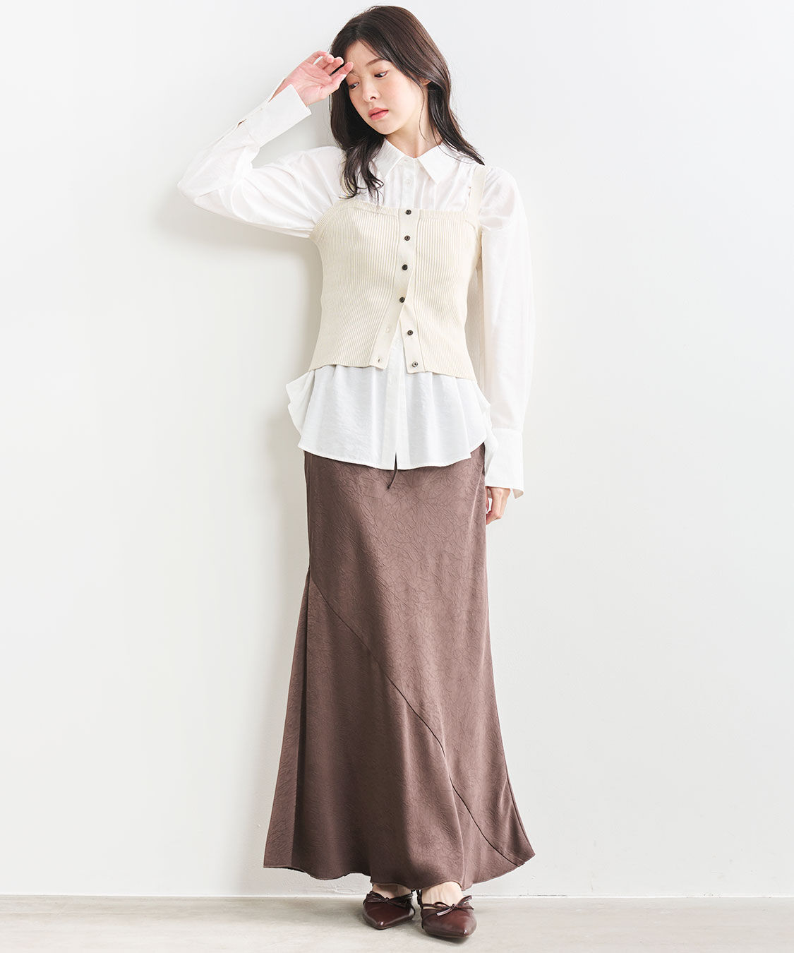 COCO DEAL「前後2WAYボタン付きニットタンク」|ニット・セーター|