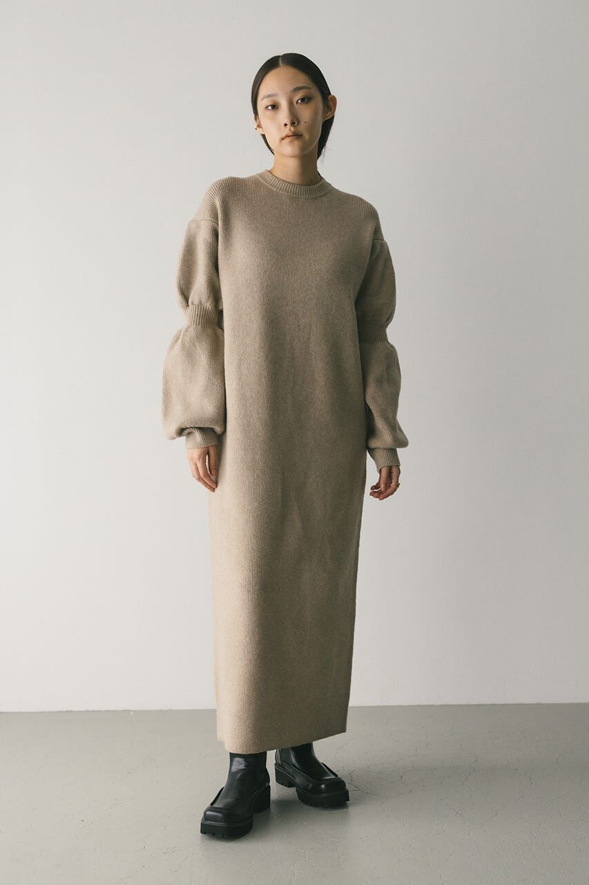 STYLEMIXER「キャンディースリーブニットワンピース」|ワンピース|BEG