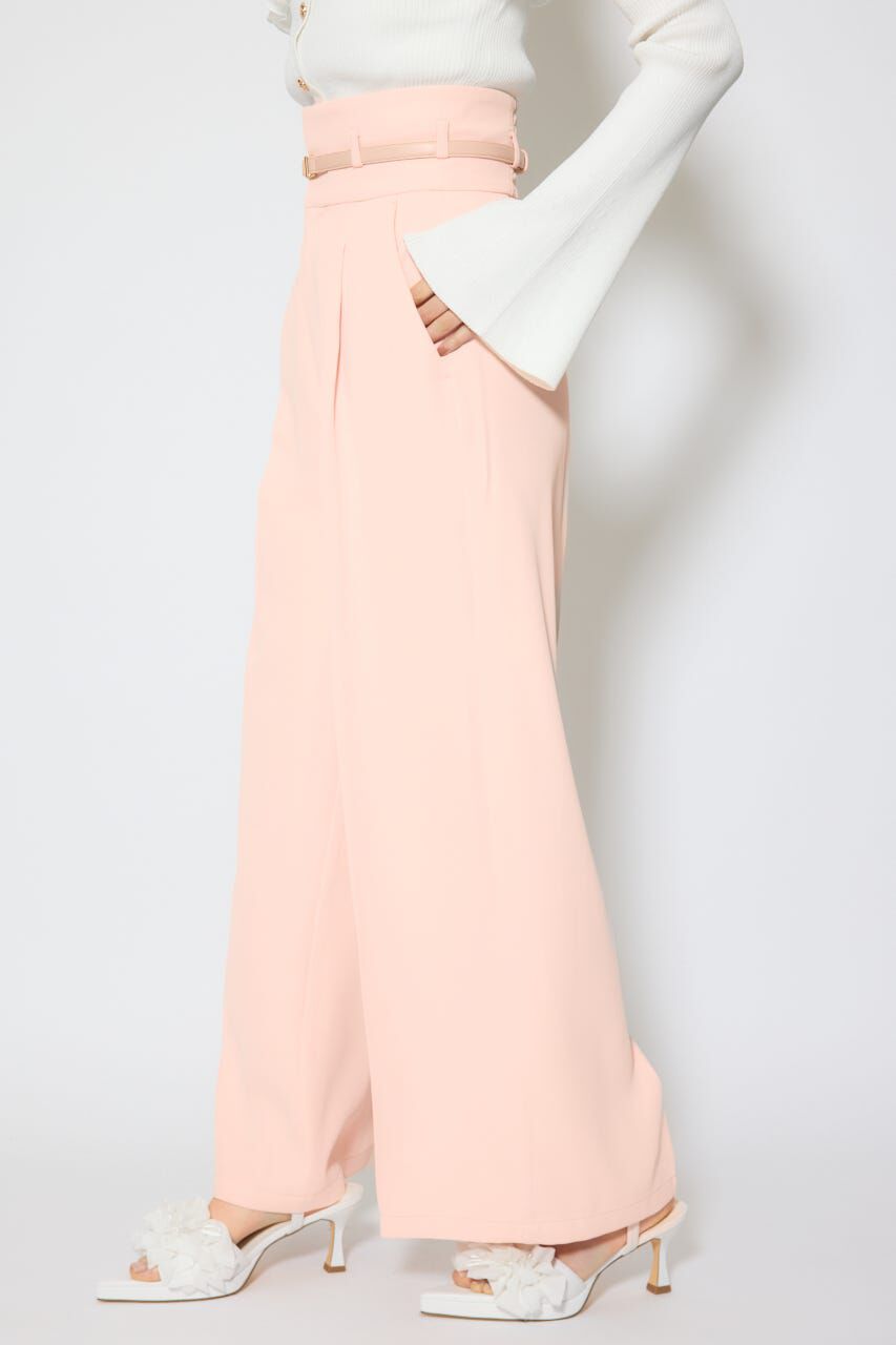 rienda「ベルトポイントハイウエストワイドパンツ」|その他|