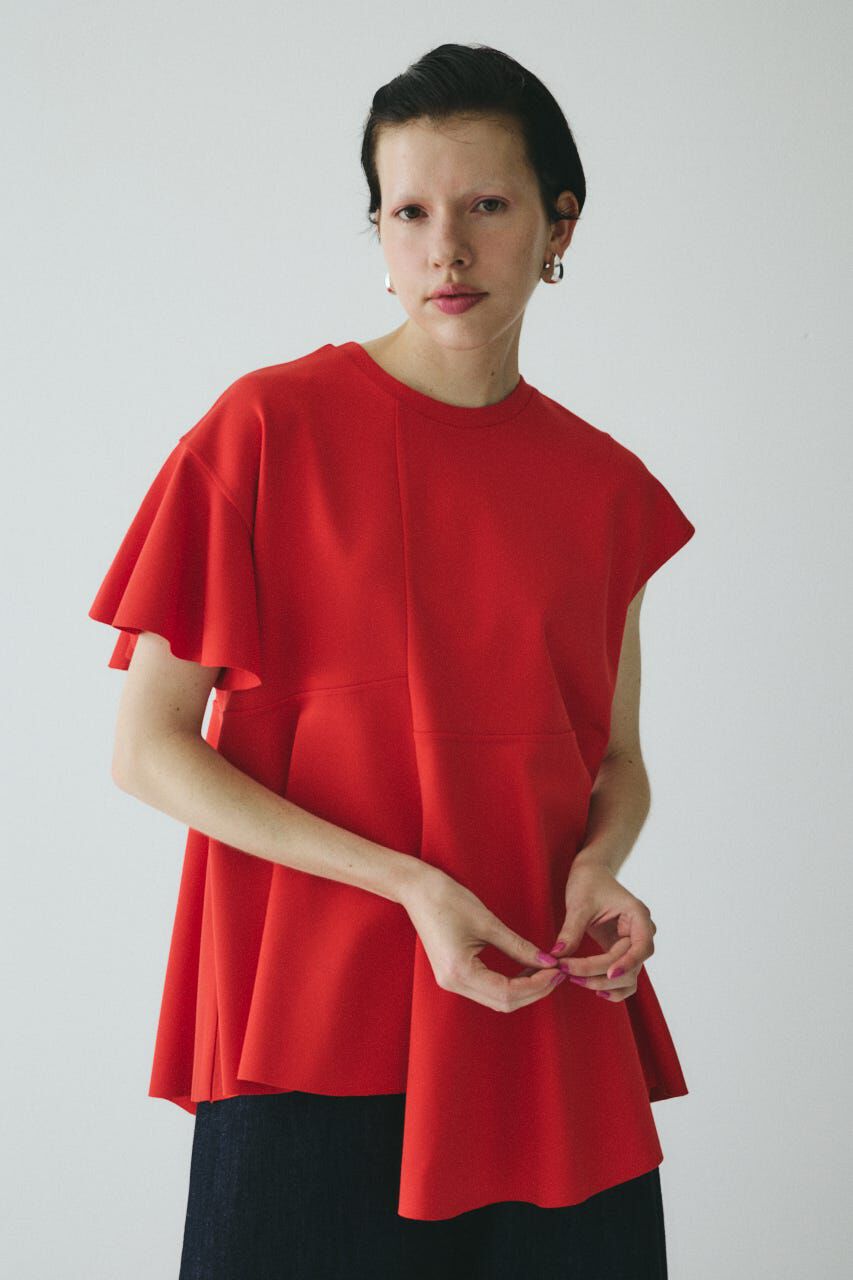 HeRIN.CYE「Cropped ponte tops」|Tシャツ・カットソー|RED