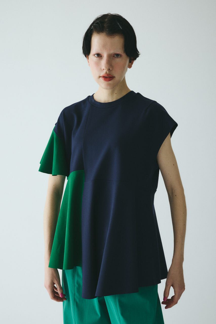 HeRIN.CYE「Cropped ponte tops」|Tシャツ・カットソー|柄NVY5