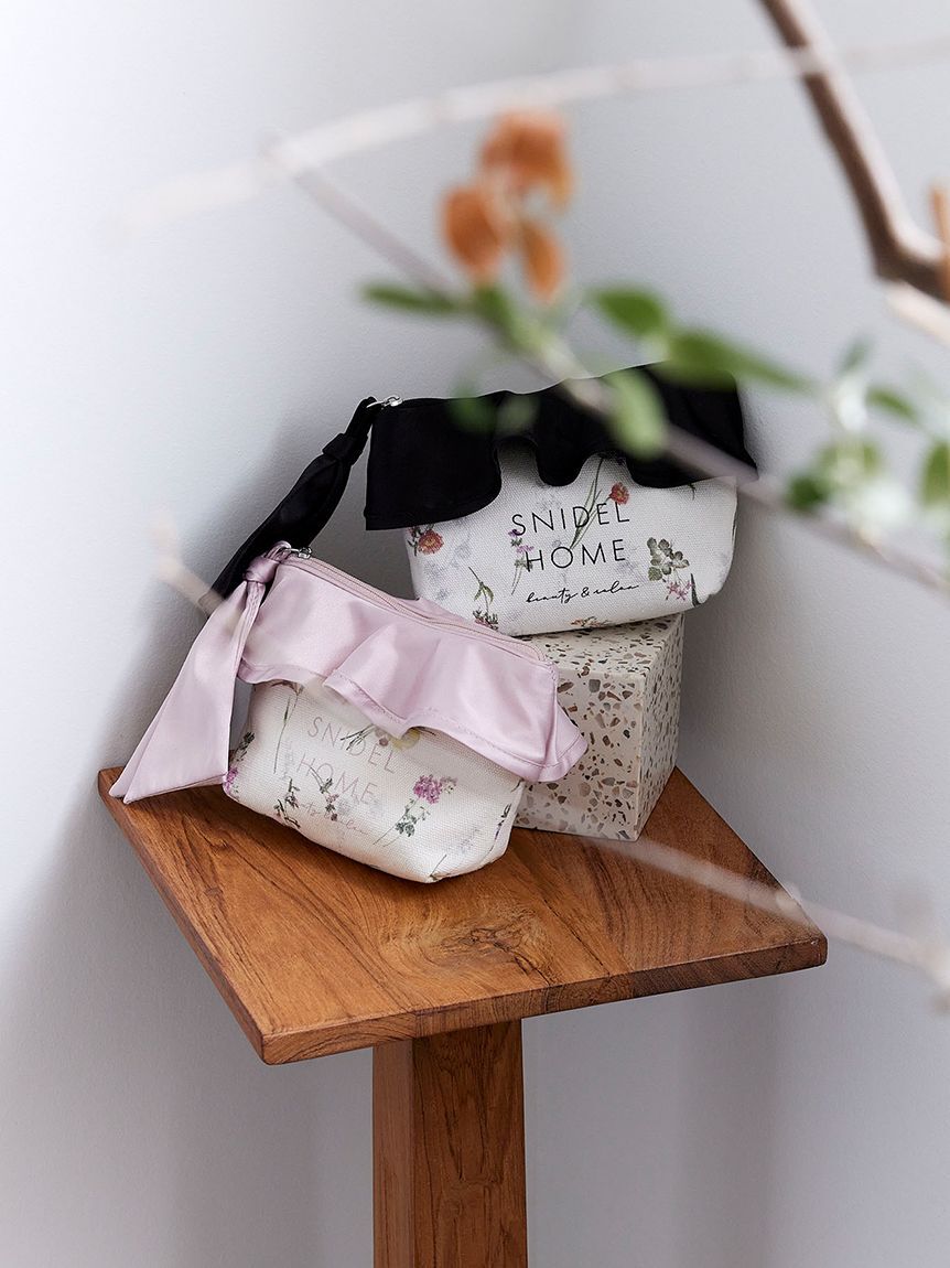 SNIDEL HOME「オーガニックキャンバスポーチ（FLOWER）」|ポーチ|