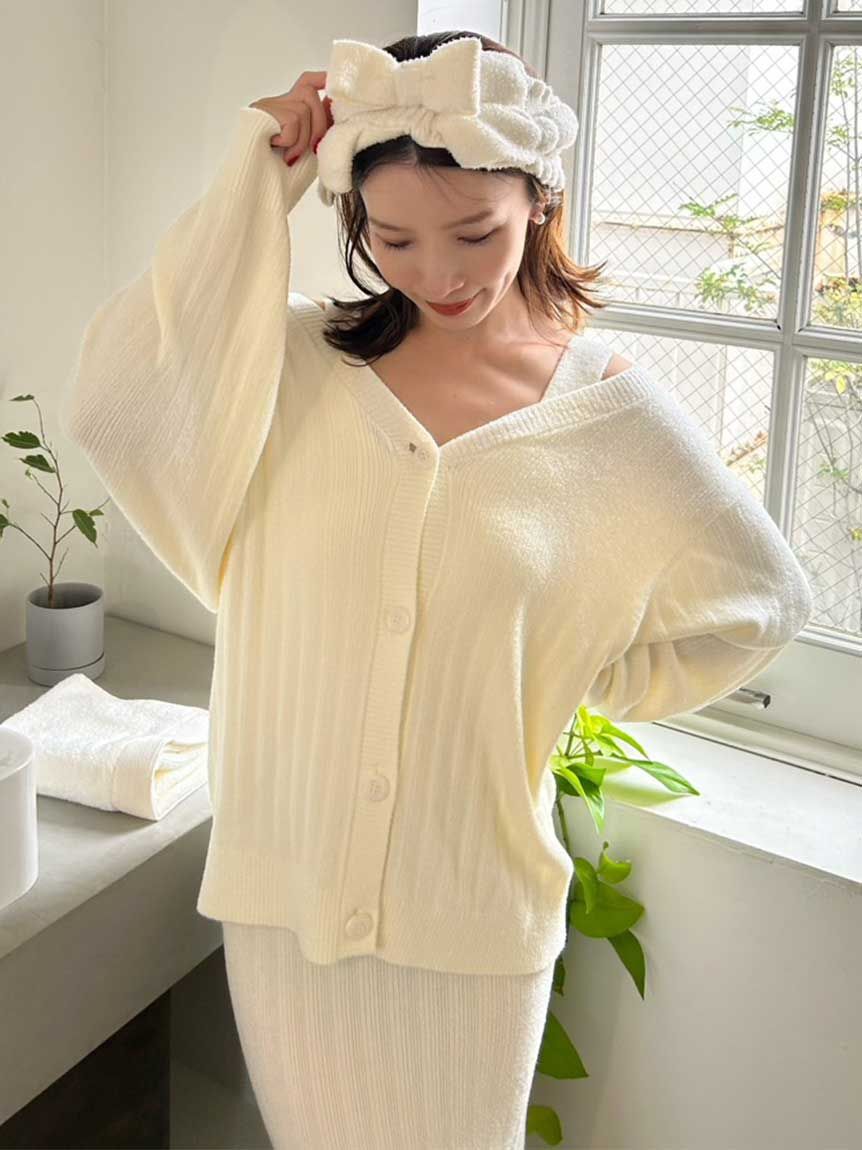 SNIDEL HOME「【Creamy Touch】ニットカーディガン」|ルームウェア|WHT