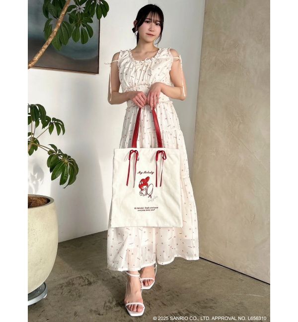 dazzlin「【メロクロコラボ】ツインリボンキャンバストートバッグ」|トートバッグ|