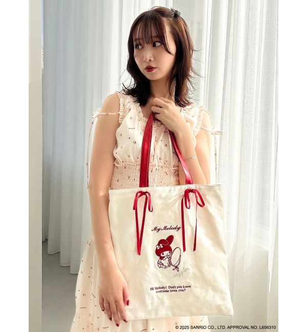 dazzlin「【メロクロコラボ】ツインリボンキャンバストートバッグ」|トートバッグ|