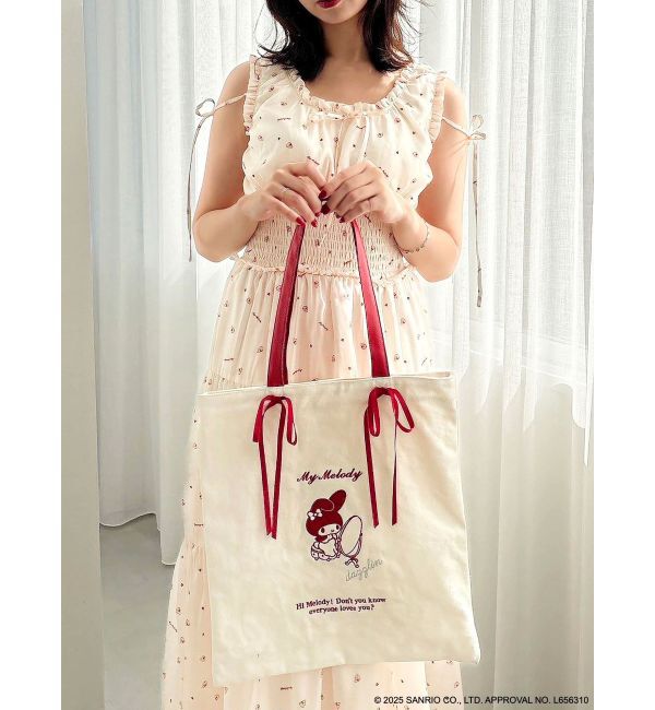 dazzlin「【メロクロコラボ】ツインリボンキャンバストートバッグ」|トートバッグ|