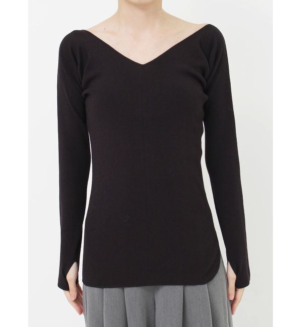 LAGUNAMOON「バレリーナアシメヘムニットプルオーバー」|ニット・セーター|