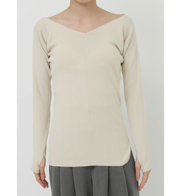 LAGUNAMOON「バレリーナアシメヘムニットプルオーバー」|ニット・セーター|