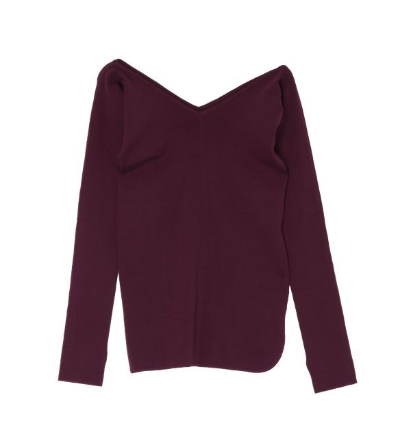 LAGUNAMOON「バレリーナアシメヘムニットプルオーバー」|ニット・セーター|ボルドー