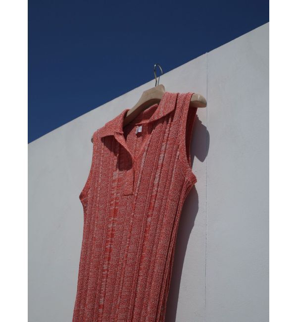 LAGUNAMOON「シャツカラーメランジニットワンピース」|ワンピース|